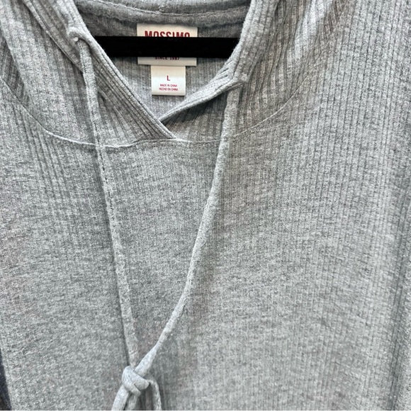 Mossimo Supply Co. Light Gray Hooded lightweight Sweatshirt top size Large - Picture 2 of 8